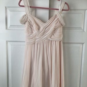 Short David’s bridal bridesmaids dress